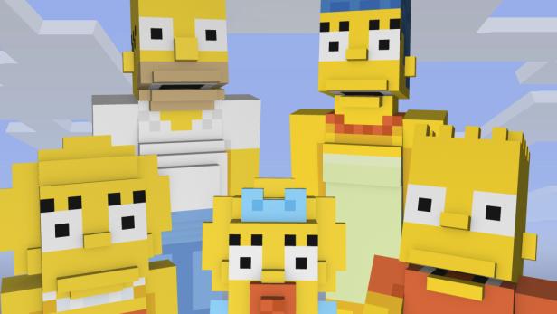 Minecraft als Simpsons-Familie spielen
