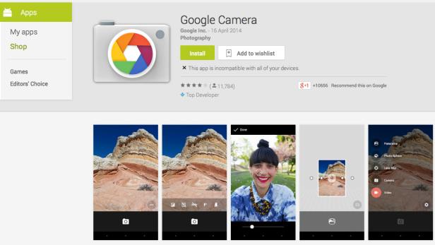 Google gibt seine Camera App offiziell im Play Store frei