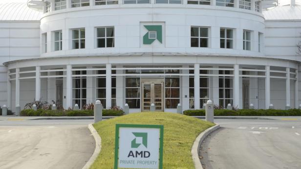 Das Hauptquartier von Advanced Micro-Devices (AMD) in Sunnyvale, Kalifornien