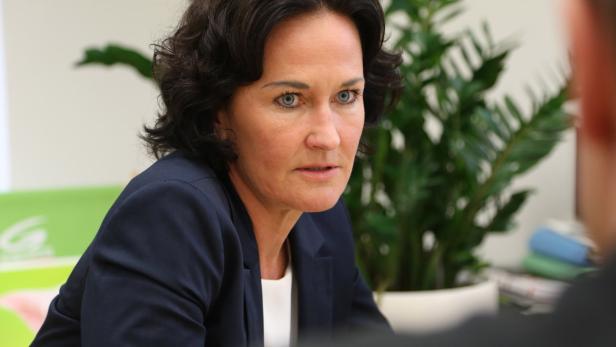 Grüne Bundessprecherin Eva Glawischnig wird mit Falschaussagen verunglimpft.