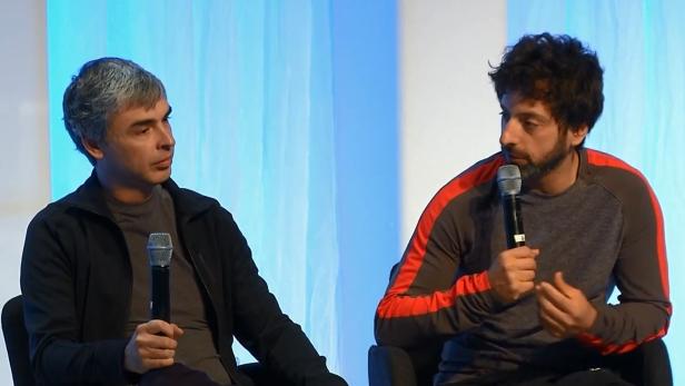 Larry Page (li.) und Sergey Brin (re.) im Interview
