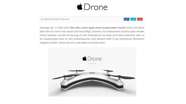 Designer Eric Huismann hat ein Konzept für eine Apple-Drohne entworfen