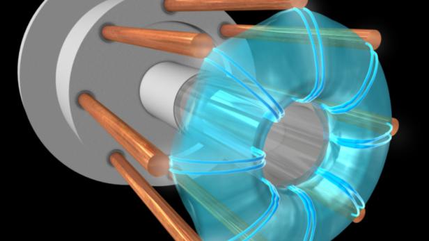 Illustration der Elektrode, die den Fusionsprozess in Gang setzt.