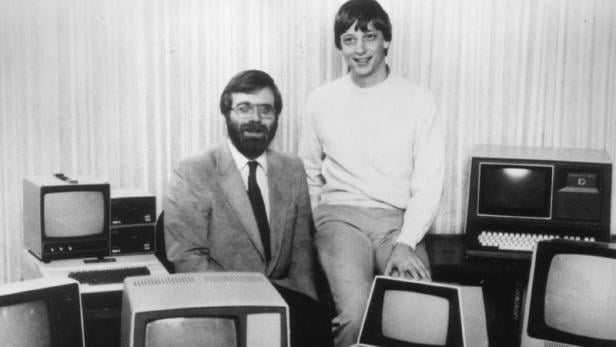 Bill Gates und Paul Allen gründeten Microsoft 1975