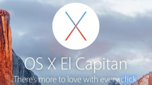 OS X El Capitan mit &quot;Click&quot; &quot;Dick&quot;.