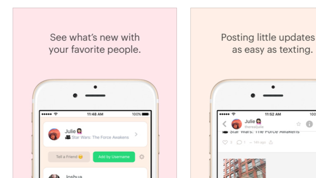Ein Screenshot der App „Peach“ im App Store mit einer Pfirsich-Ikone.