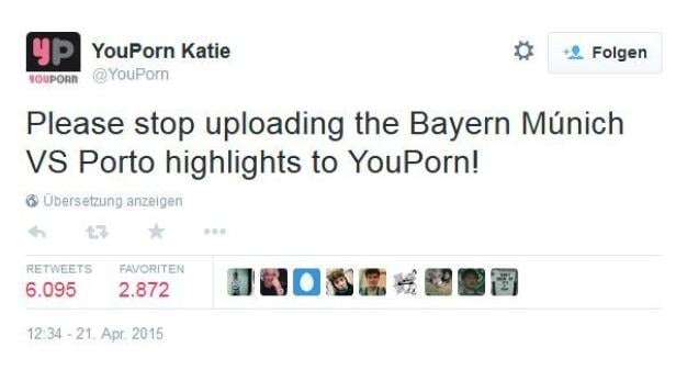 Die Bayern feiern ihren Kantersieg gegen Porto selbst auf YouPorn