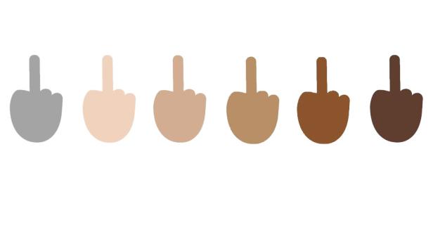 In Windows 10 wird es ein Mittelfinger-Emoji in sechs Farben geben