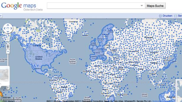 Heute hat Street View weite Teile Nordamerikas, Europas, Südafrikas, Japans und Australiens erfasst.