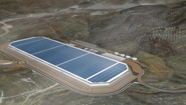 Tesla Motors veröffentlichte dieses Bild zur geplanten Eröffnung der Gigafactory in den USA.