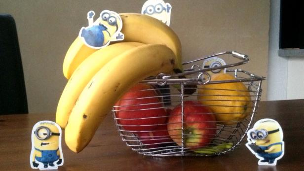 &quot;Unsere Minions lieben das Rutschen auf Bananen&quot;.