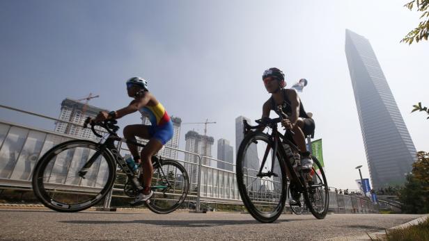 Radweg in Songdo, Südkorea. Alphabet könnte eine neue Retortenstadt unterstützen