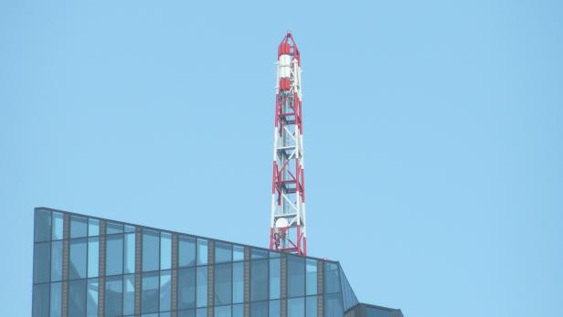 Der neue DVB-T2-Sender am DC Tower in Wien