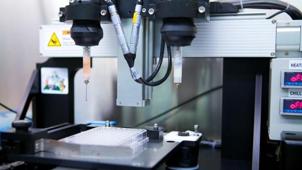 Die NovoGen Bioprinting-Plattform soll zukünftig nicht nur Leber- und Nierengewebe, sondern auch menschliche Haut drucken