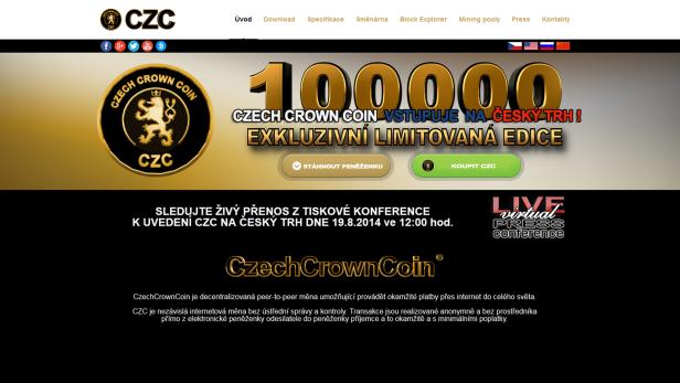 Die ersten 100.000 CzechCrownCoins sind in Umlauf