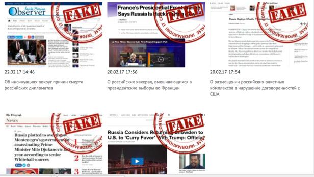 Webseite des russischen Außenministeriums: Fake News am Pranger