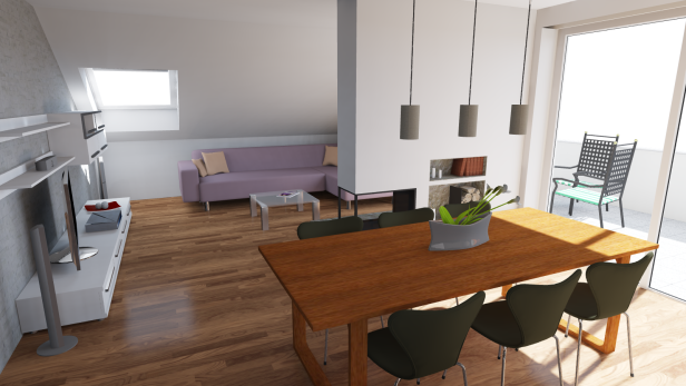 Beispiele der Visualisierung von Licht- und Schattenelementen