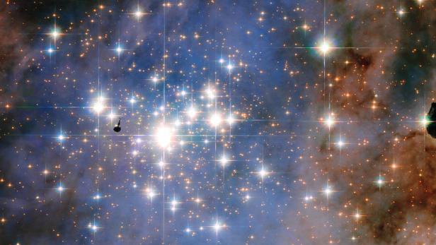Die besonders helle Sternenformation Trumpler 14, fotografiert mit dem Hubble Weltraumteleskop