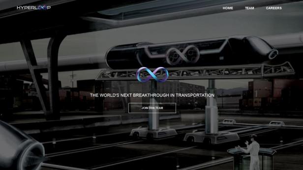 Webseite von Hyperloop Industries