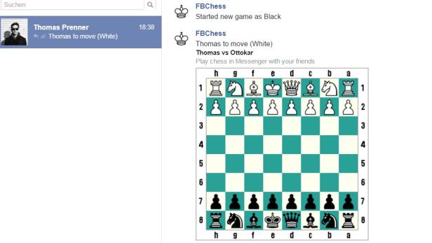 Mit einem versteckten Befehl kann im Facebook Chat eine Runde Schach gespielt werden