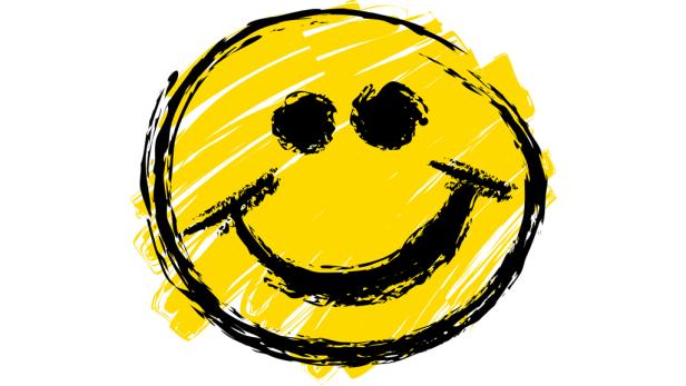Der Smiley gilt heute international als Symbol für Heiterkeit. 1963 zeichnete der Amerikaner Harvey Ball für eine Werbekampagne den Kreis mit zwei Punkten und einer geschwungenen Linie für eine Werbekampagne. In den 1980ern erfand der Informatiker Scott Fahlman ein Zeichen, um Scherze auf Computern zu kennzeichnen, nämlich :-)