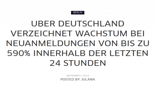 Uber Berlin jubelt über Rekordzuwächse nach dem deutschlandweiten Uber-Verbot