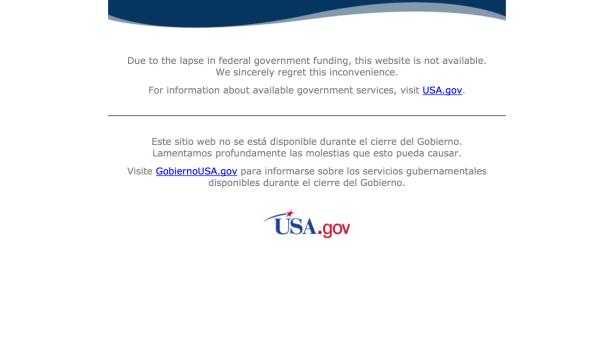 Government Shutdown betrifft auch die NASA-Website