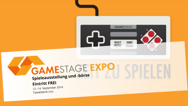 Der Flyer der GameStage Expo