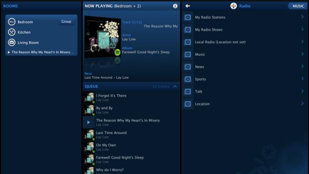 Screenshot des Sonos-Controller am Computer