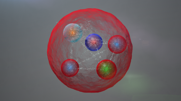 Illustration eines Pentaquark-Teilchens