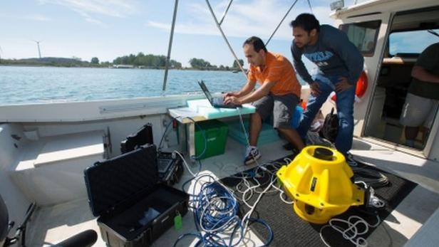 Erste Tests des Unterwasser-WLANs wurden am Lake Erie durchgeführt.