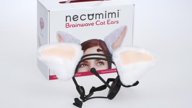 Man setze einen Haarreif mit plüschenen Katzenohren auf den Kopf. Die elektrischen Gehirnaktivitäten werden von Sensoren aufgenommen und gedeutet. Bei Aufmerksamkeit richten sich die Ohren auf, bei Entspannung sinken sie nach unten. So vermittelt man anderen Menschen, in welcher Gemütslage man sich befindet.