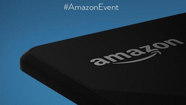 Ankündigung für eine Produktpräsentation von Amazon, bei der angeblich das neue Smartphone des Online-Händlers vorgestellt wird