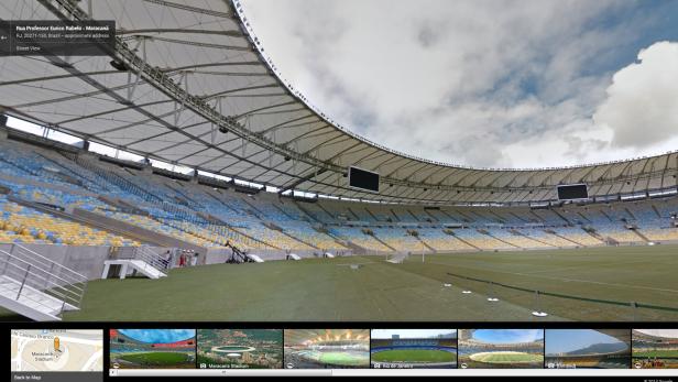 Das Maracana-Stadion in Rio de Janeiro auf Street View
