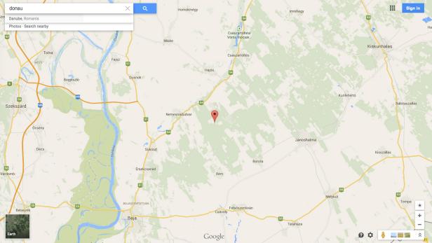 Google Maps kennt nur einen Namen für die Donau: Dunărea