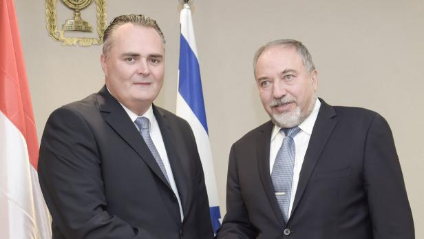 Verteidigungsminister Hans Peter Doskozil (Bild links) und sein israelischer Amtskollege Avigdor Lieberman