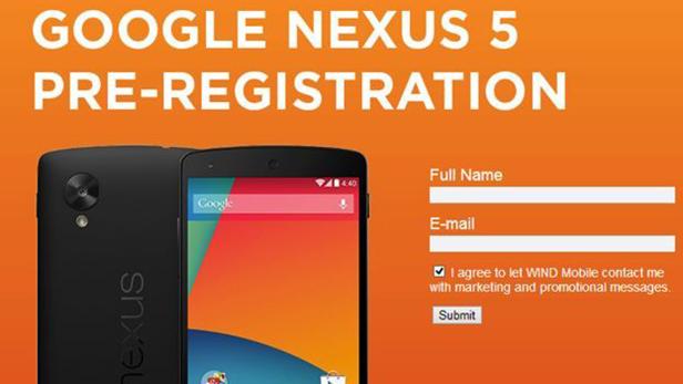 Der Nexus 5 Leak erfolgte durch ein Angebot zur Voranmeldung eines kanadischen Providers.