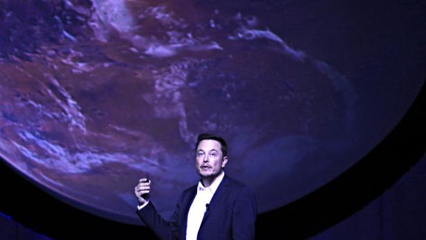Elon Musk bei der Präsentation seiner Pläne zur Kolonialisierung des Mars