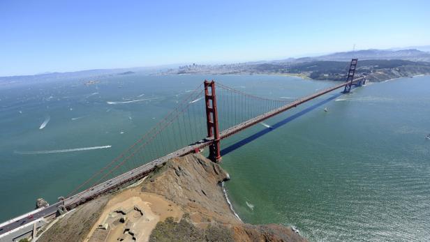 Die Golden Gate Bridge von oben