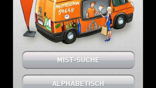 Die offizielle App des 48. Wiener Magistrates soll die Bewohner Wiens zu einer artgerechten Entsorgung von anfallendem Müll animieren.