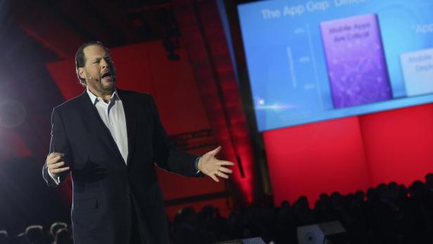 Salesforce-CEO Marc Benioff stellte die neue Plattform Salesforce1 in San Francisco vor