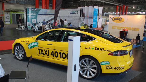Das erste Elektro-Taxi Wiens, gesehen auf der GreenEXPO 2014