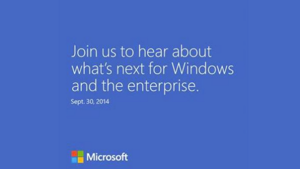 Einladung von Microsoft zum Windows-Event am 30. September