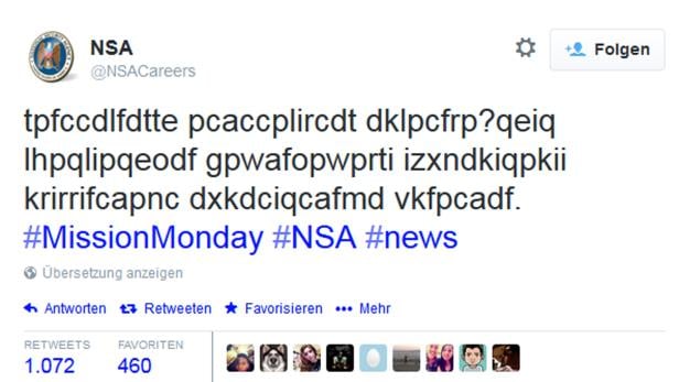 Kryptische NSA-Botschaft auf Twitter