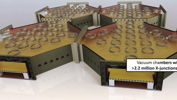 Konzept für die Vakuumkammern des Quantencomputers