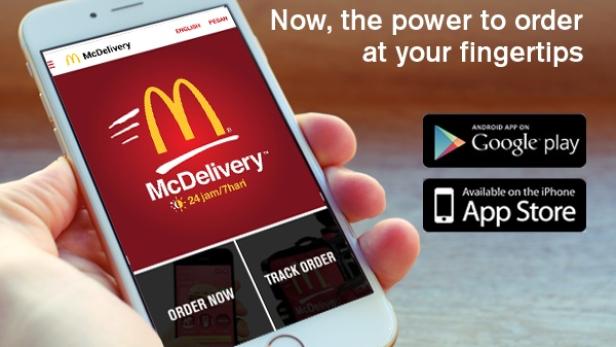 McDonalds bietet in einigen Ländern einen eigenen Lieferservice namens McDelivery an