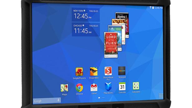 Das Samsung Galaxy Tab 4 Edudcation hat eine robuste Außenhülle.