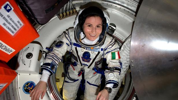 Astronautin Samantha Cristoforetti an Bord der ISS