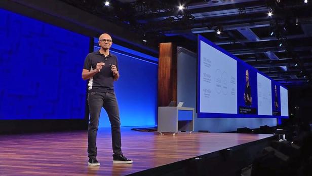 Microsoft-CEO Satya Nadella bei seiner Keynote zum Auftakt der Build-Konferenz