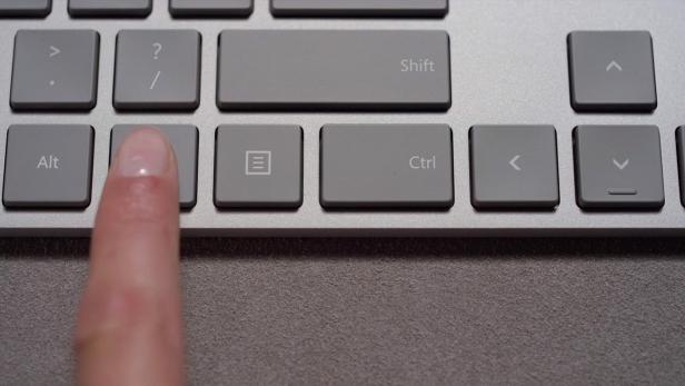 Microsoft: Keyboard mit Fingerprint-Sensor